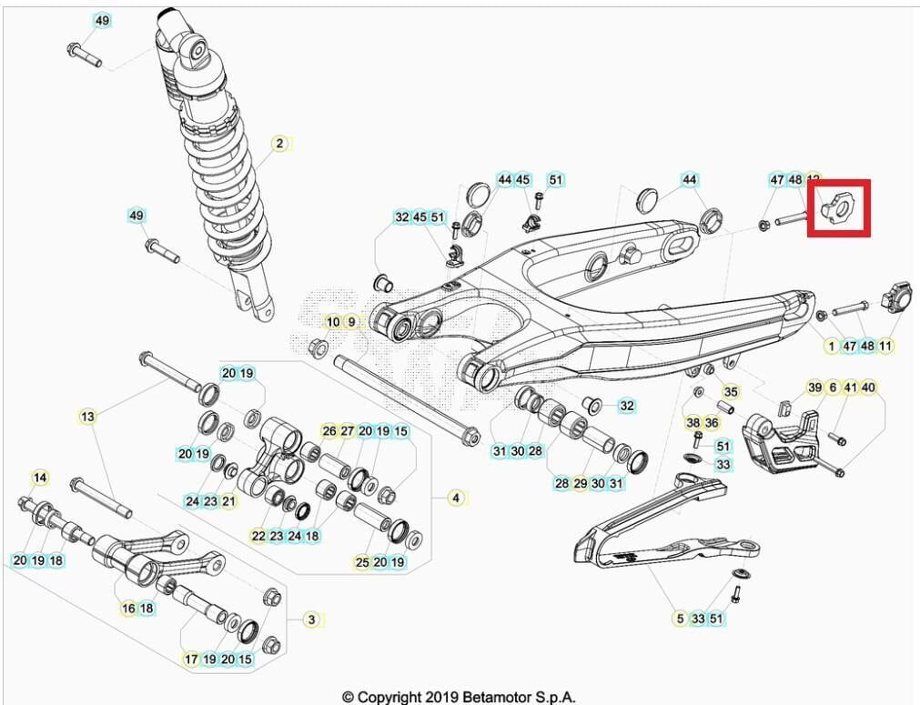 Rıght Chaın Tıghtener Beta Orj Yp