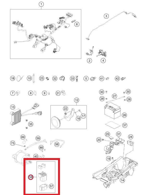 Starter Relay 12V Ktm Orj Yp