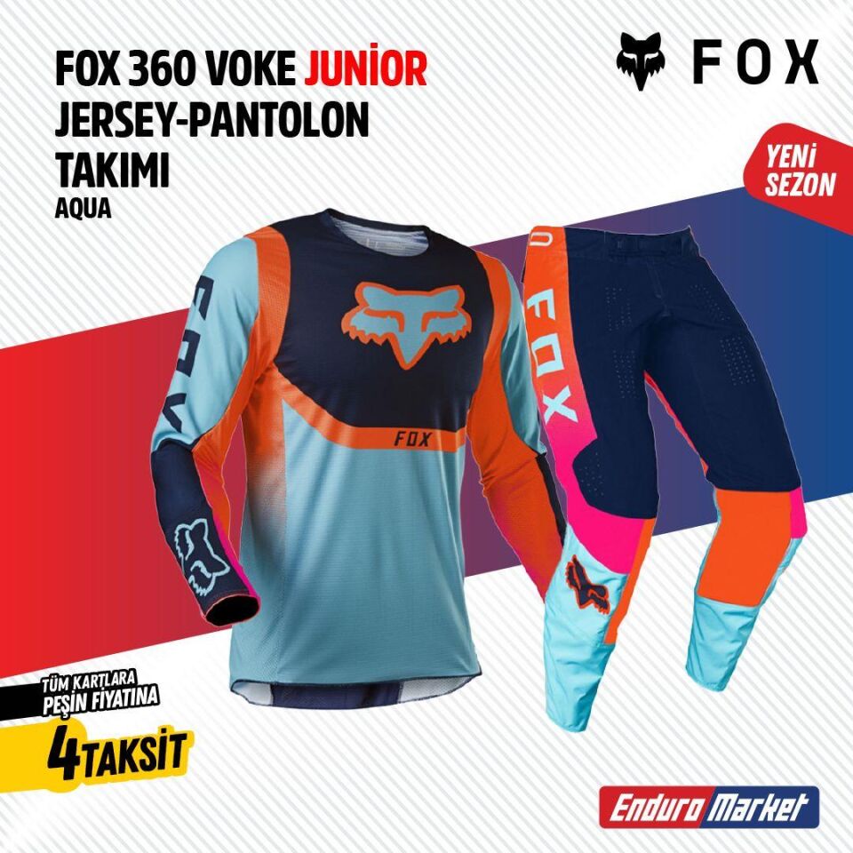 Fox Mavi Turuncu Çocuk Jersey Pantolon Takımı