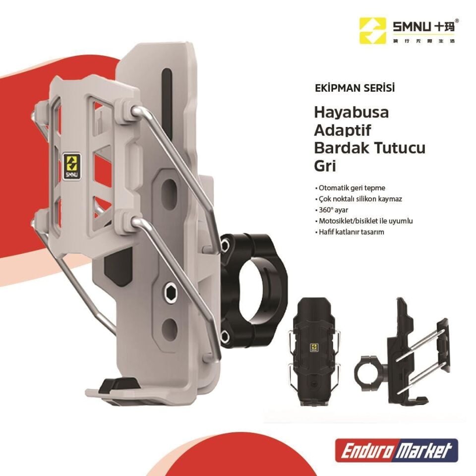 Smnu Hayabusa Adaptif Bardak Tutucu Gri