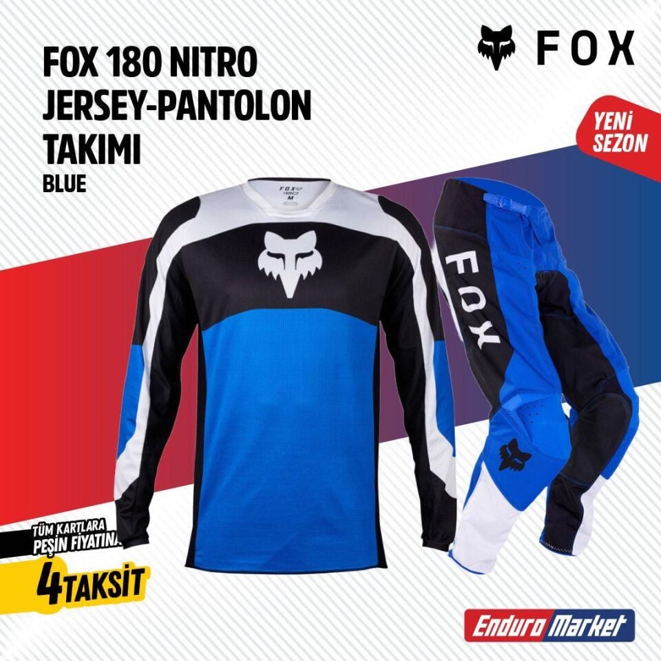 Fox Mavi Beyaz Jersey Pantolon Takımı