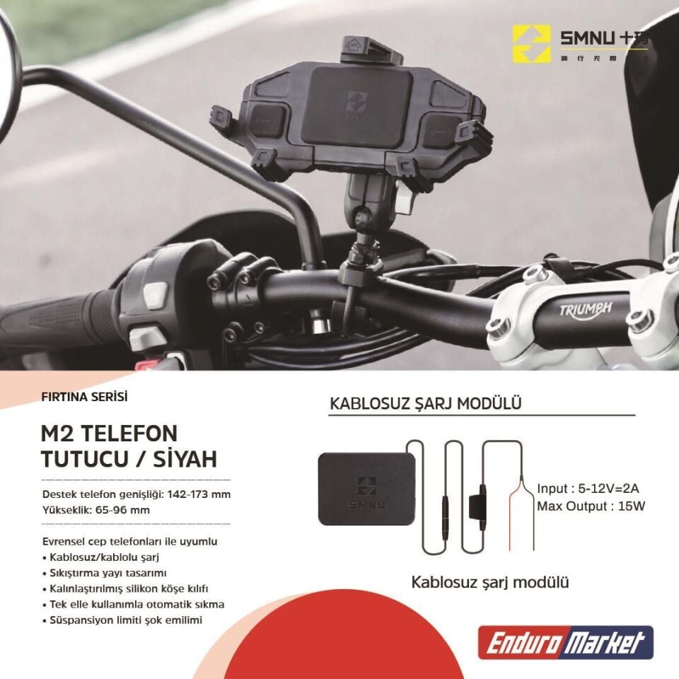 Smnu M2 Telefon Tutucu Siyah