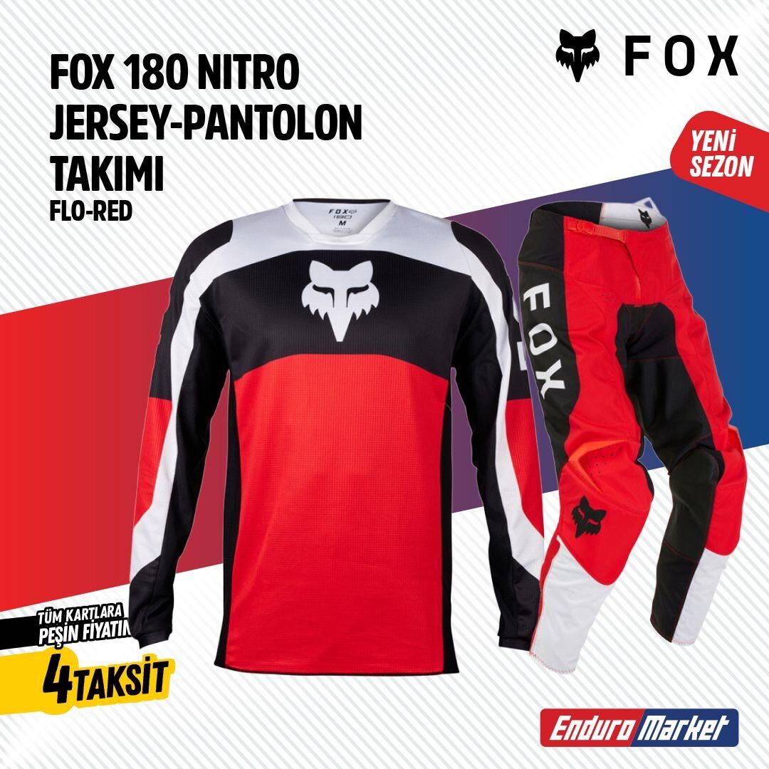 Fox Siyah Kırmızı Jersey Pantolon Takımı