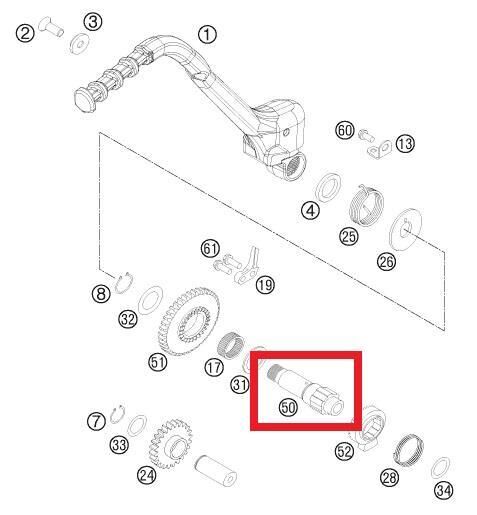 Kıckstarter Shaft Ktm Orj Yp A3-1