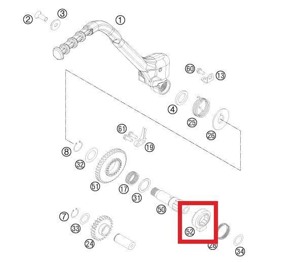 Ratchet Gear Kıckstarter Ktm Orj Yp A4-2