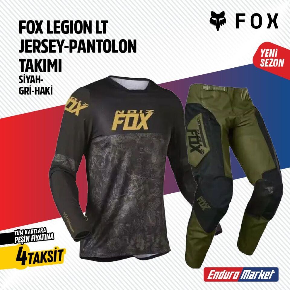 Fox Siyah Yeşil Jersey Pantolon Takımı