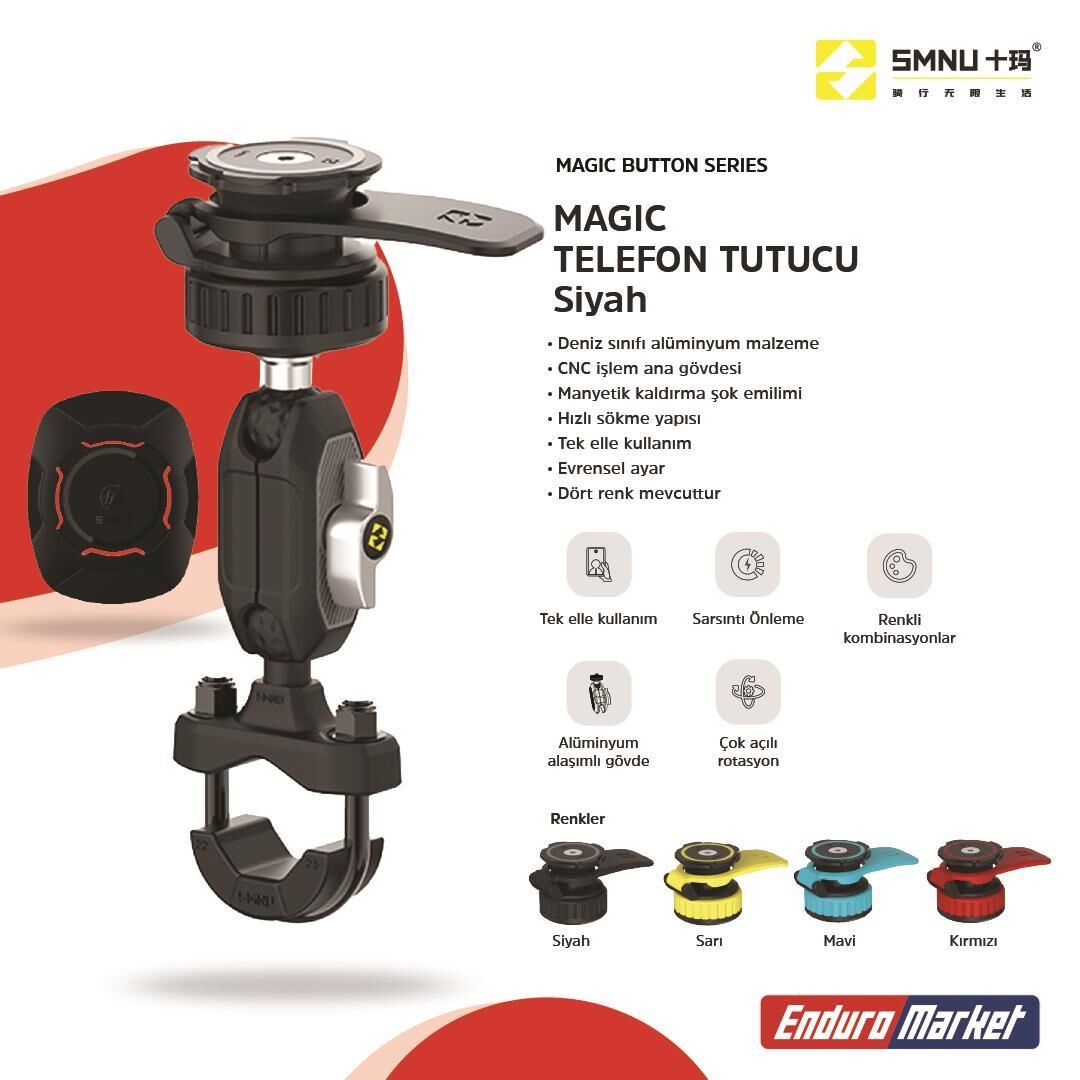 Smnu Magıc Telefon Tutucu Siyah