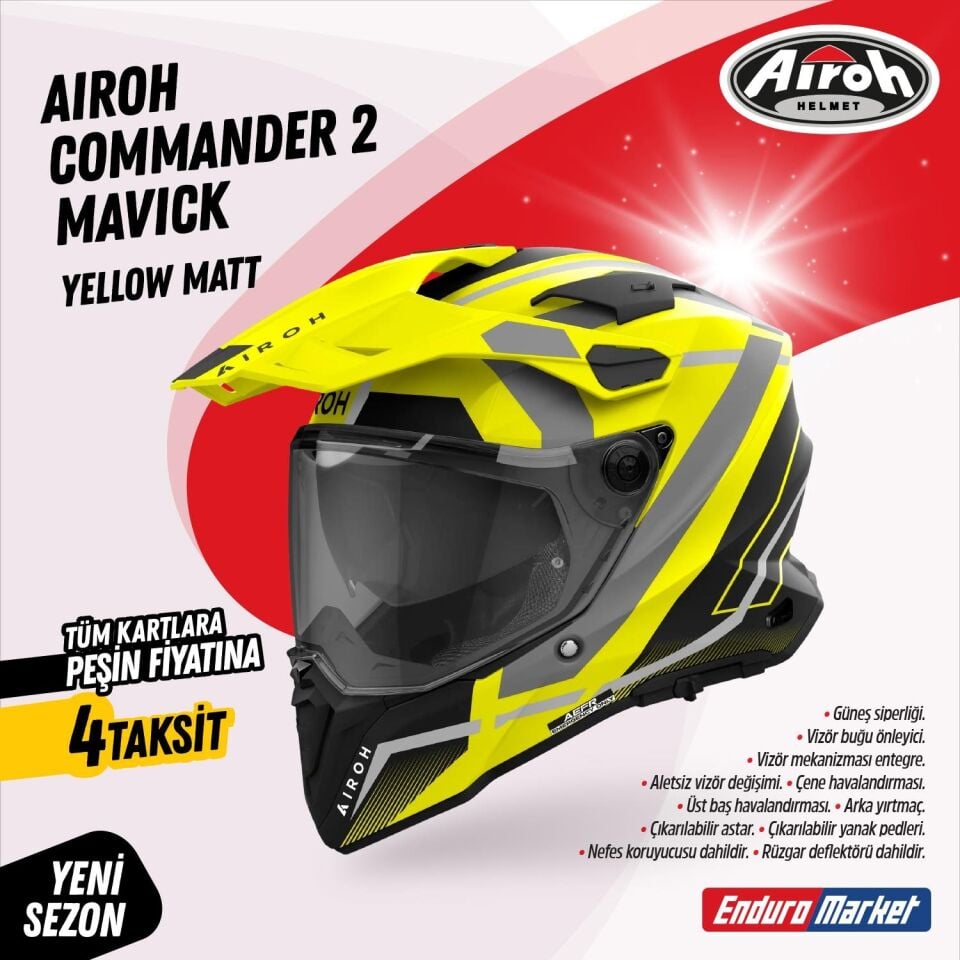 AIROH COMMANDER BOOST SARI MATT KASK