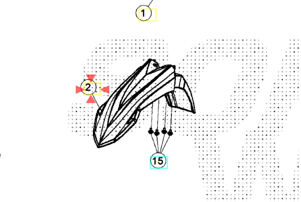 Beta X-Traıner Ön Çamurluk Gri Beta Orj Yp