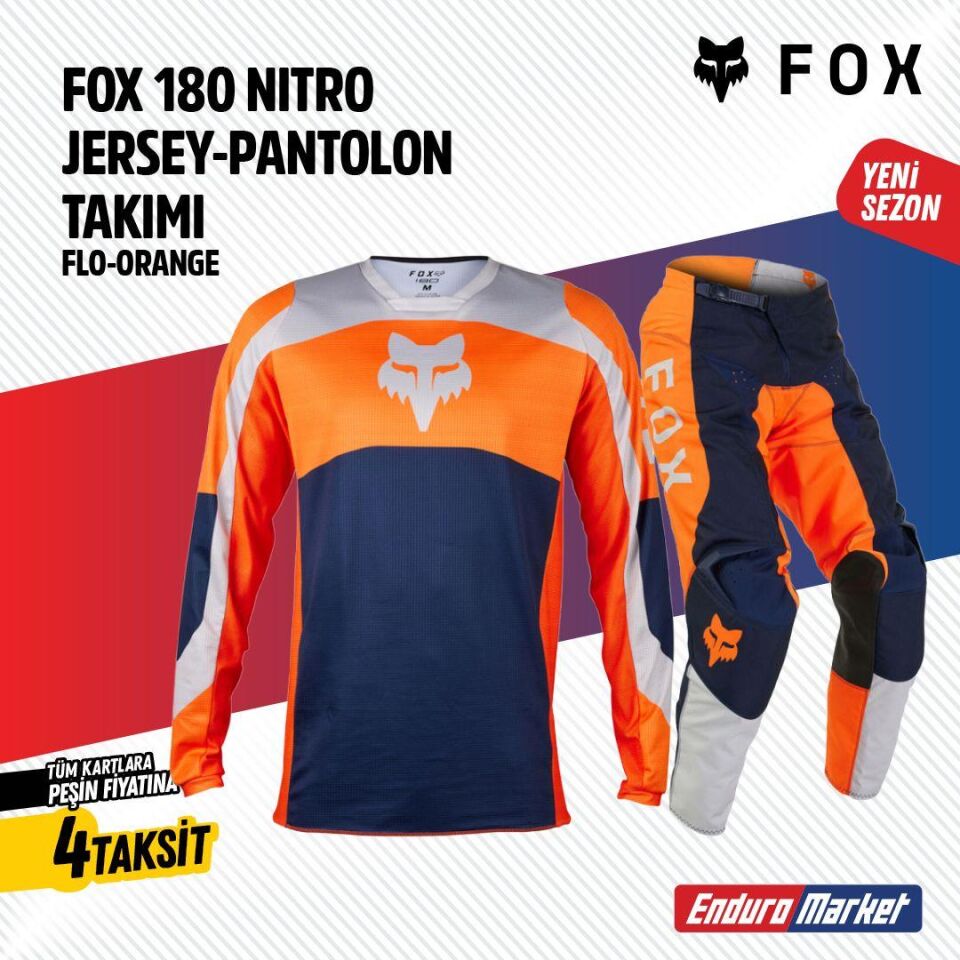 Fox Turuncu Mavi Jersey Pantolon Takımı