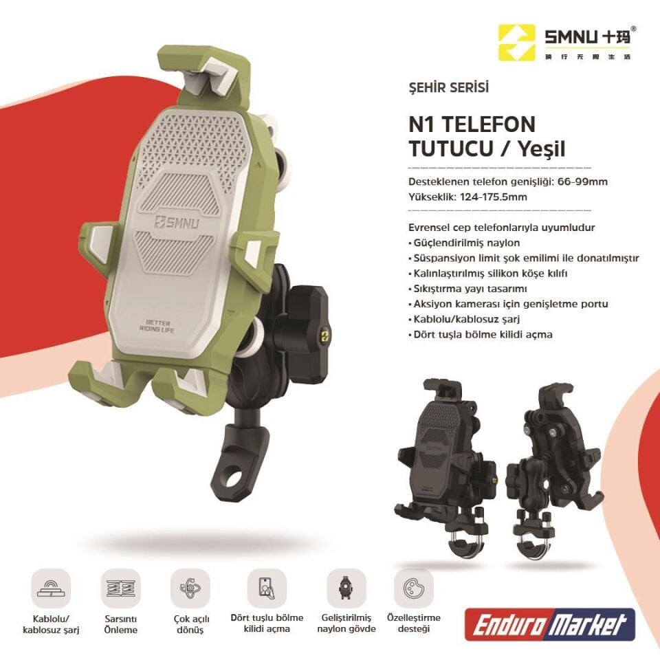 Smnu N1 Telefon Tutucu Yeşil