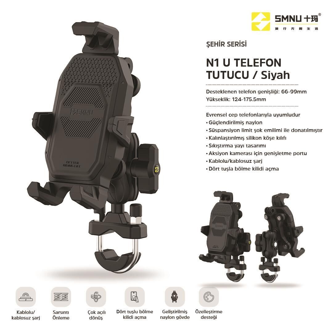 Smnu N1 Telefon Tutucu Siyah