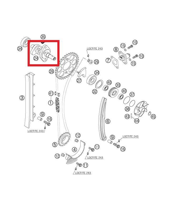 Chamshaft 250 Rac. 2002 Ktm Orj Yp