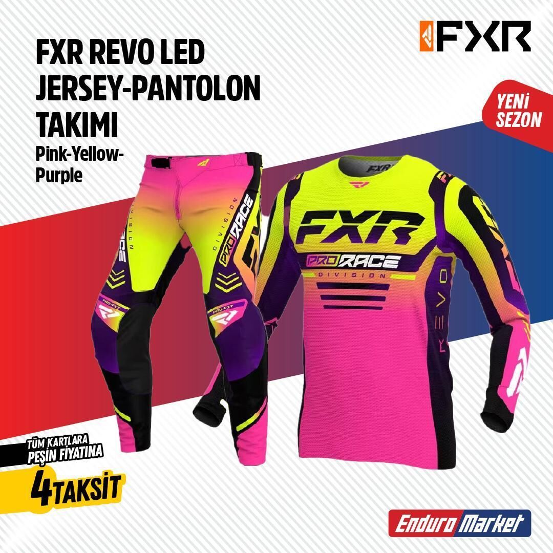 Fxr Pembe Sarı Jersey Pantlon Takımı