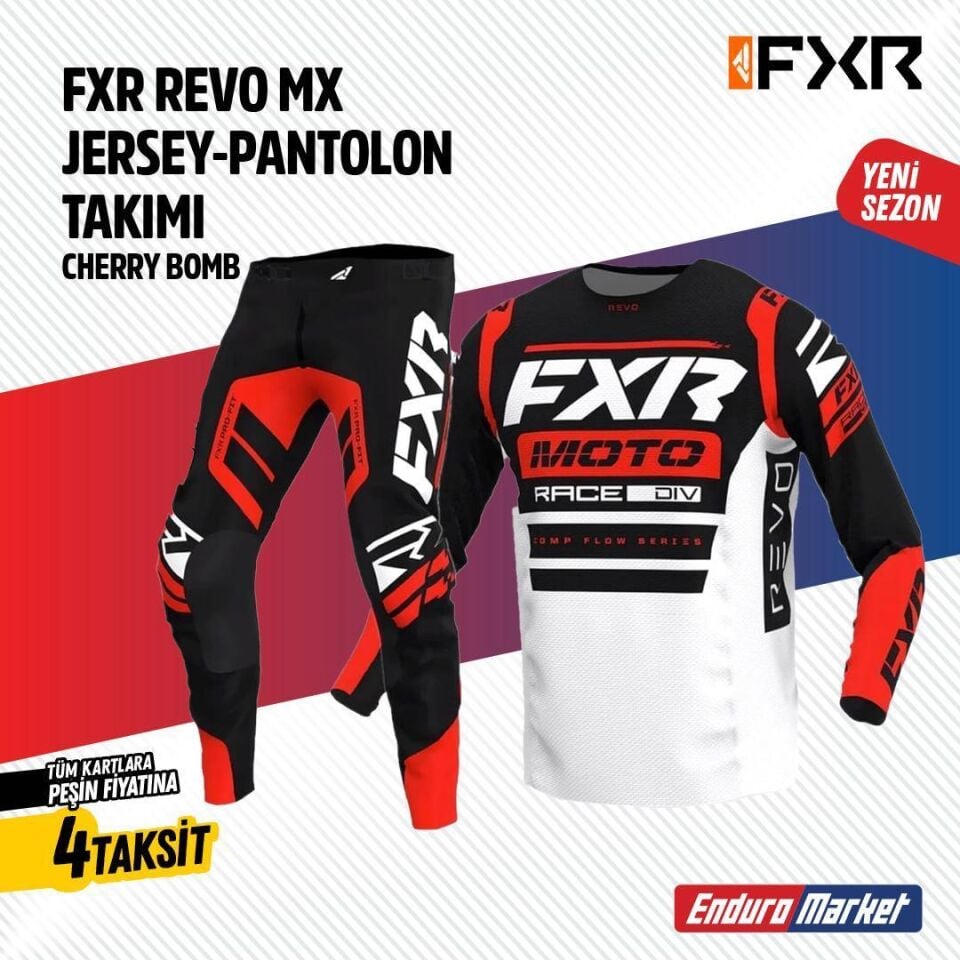 Fxr Siyah Kırmızı Jersey Pantlon Takımı