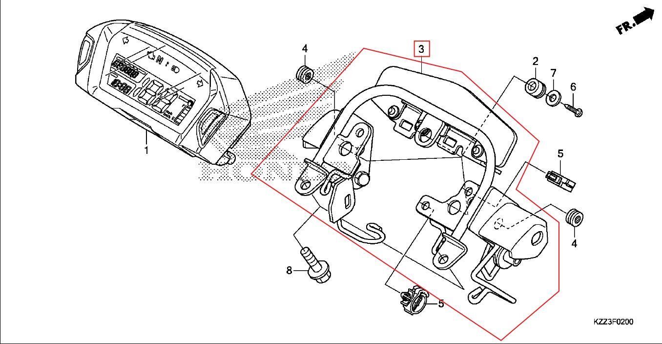 CRF250L GÖSTERGE BRAKETİ HONDA ORJ YP