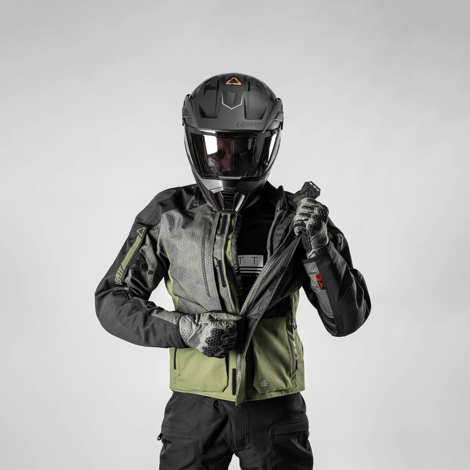 Leatt ADV Dri-Tour 5.5 Kısa Yeşil Motosiklet Montu ve Pantolonu