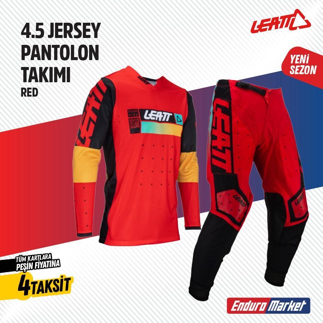 Leatt Kırmızı Siyah Jersey Pantlon Takımı