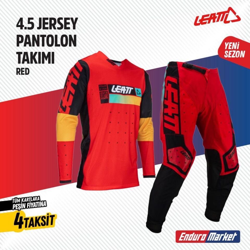 Leatt Kırmızı Siyah Jersey Pantlon Takımı