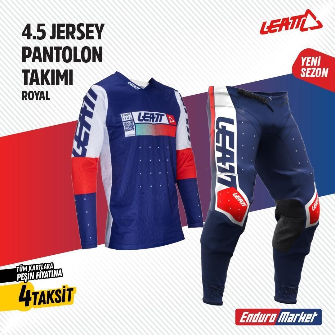 Leatt Lacivert Beyaz Jersey Pantlon Takımı