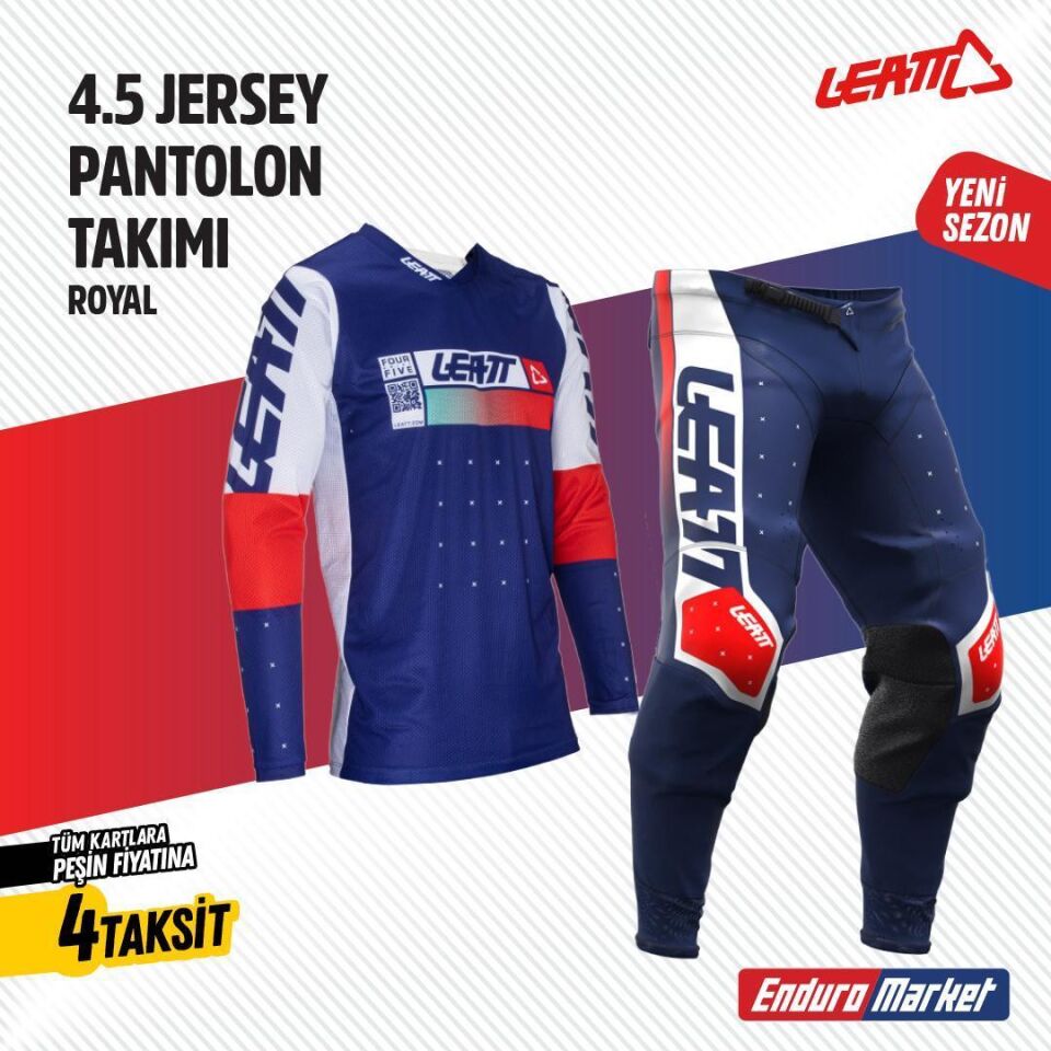 Leatt Lacivert Beyaz Jersey Pantlon Takımı