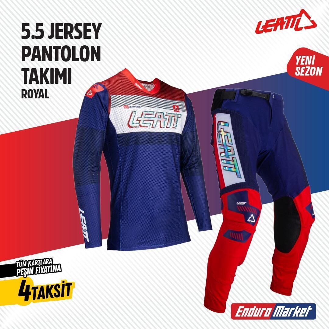 Leatt Lacivert Kırmızı Jersey Pantlon Takımı