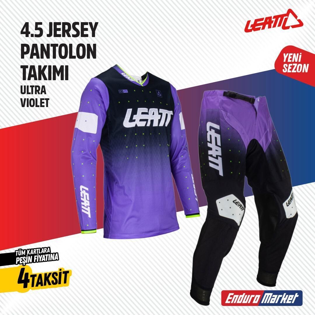 Leatt Mor Siyah Jersey Pantlon Takımı
