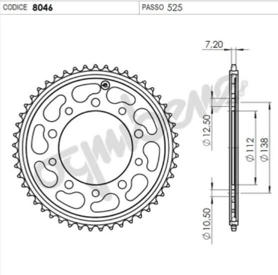 Honda 600-900 97 Ognıbene Arka Dişli 46T
