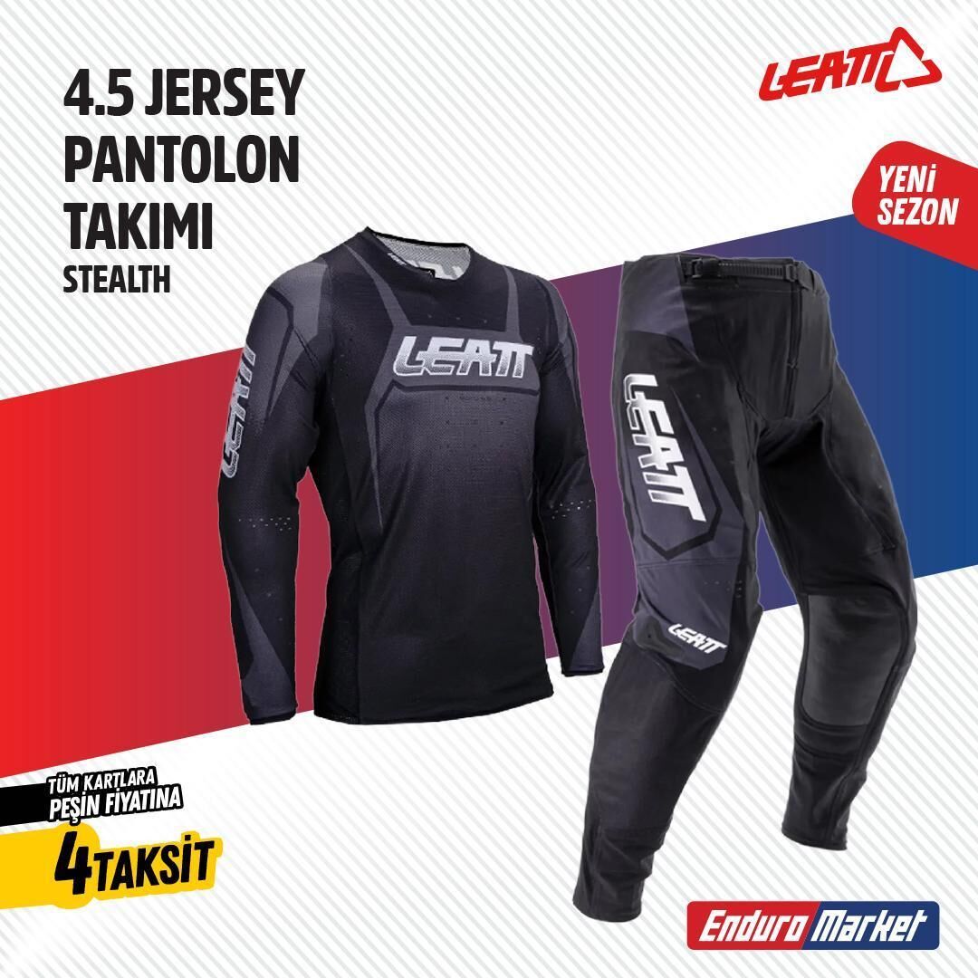 Leatt Siyah Gri Jersey Pantlon Takımı