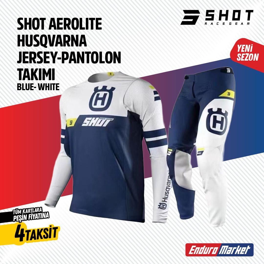 Shot Husqvarna Beyaz Jersey Pantolon Takımı