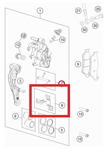 Retaınıng Plate Set Brembo Ktm Orj Yp A6-1