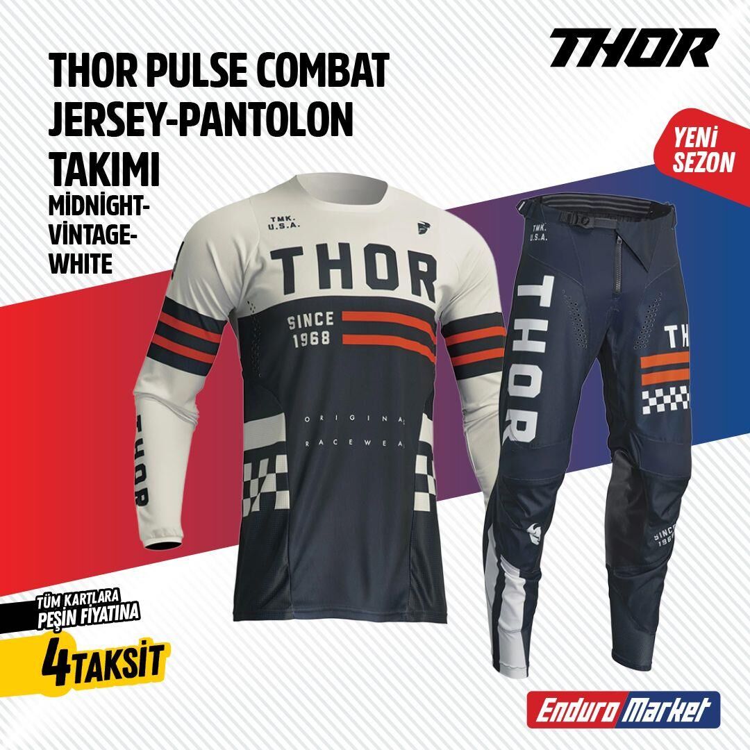 Thor Siyah Beyaz Jersey Pantlon Takımı