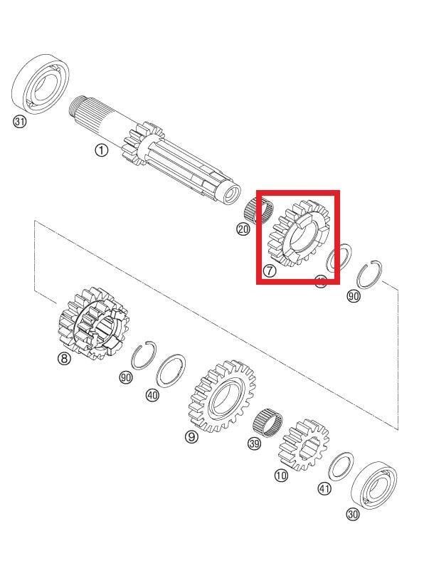 Idler G 5Th G 23 Ktm Orj Yp A4-2