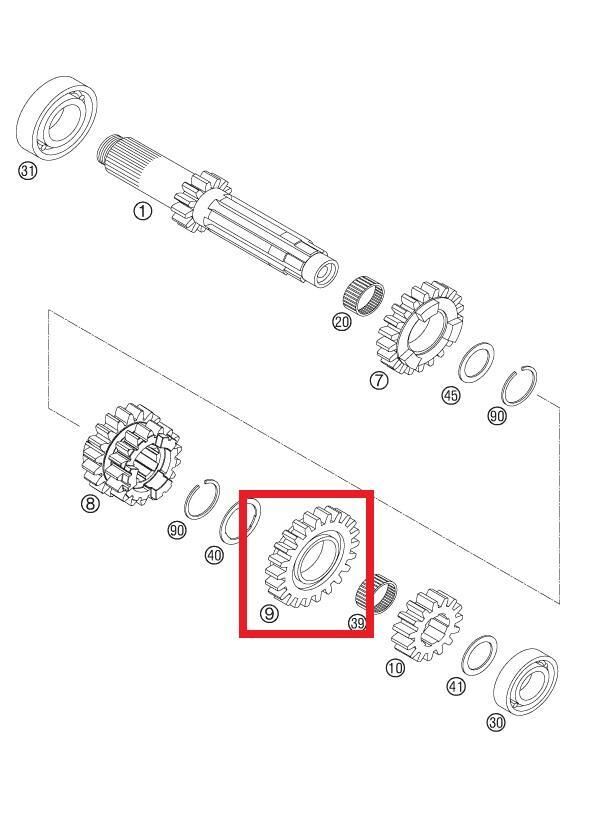 Idler Gear 6Th G,26 Ktm Orj Yp A7-2