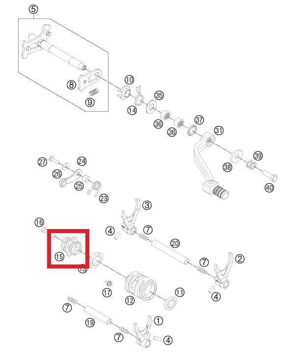 Shıft Locatıon Drum Cpl Ktm Orj Yp A7-2