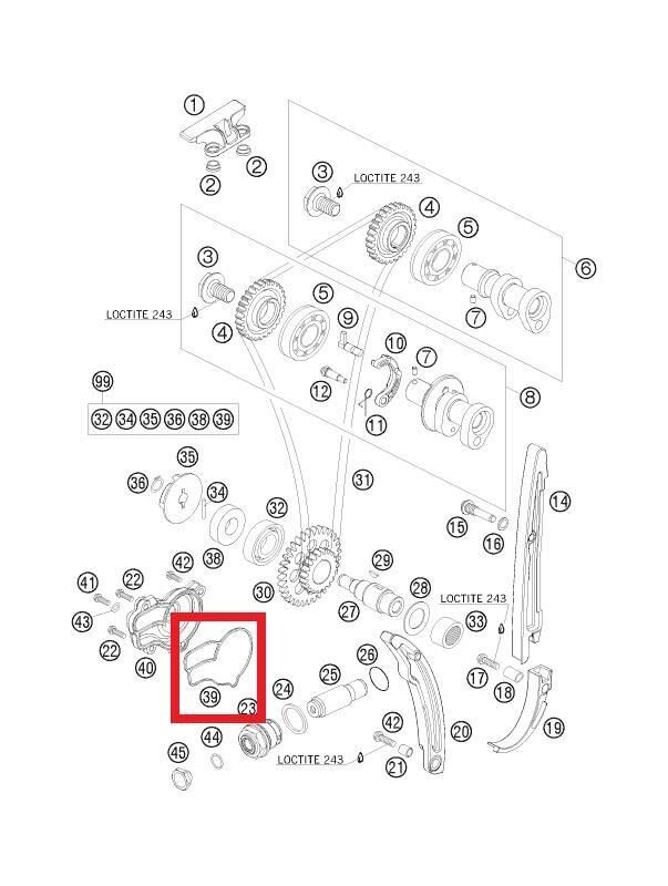 Molded Rıng Water Pump Ktm Orj Yp A7-1