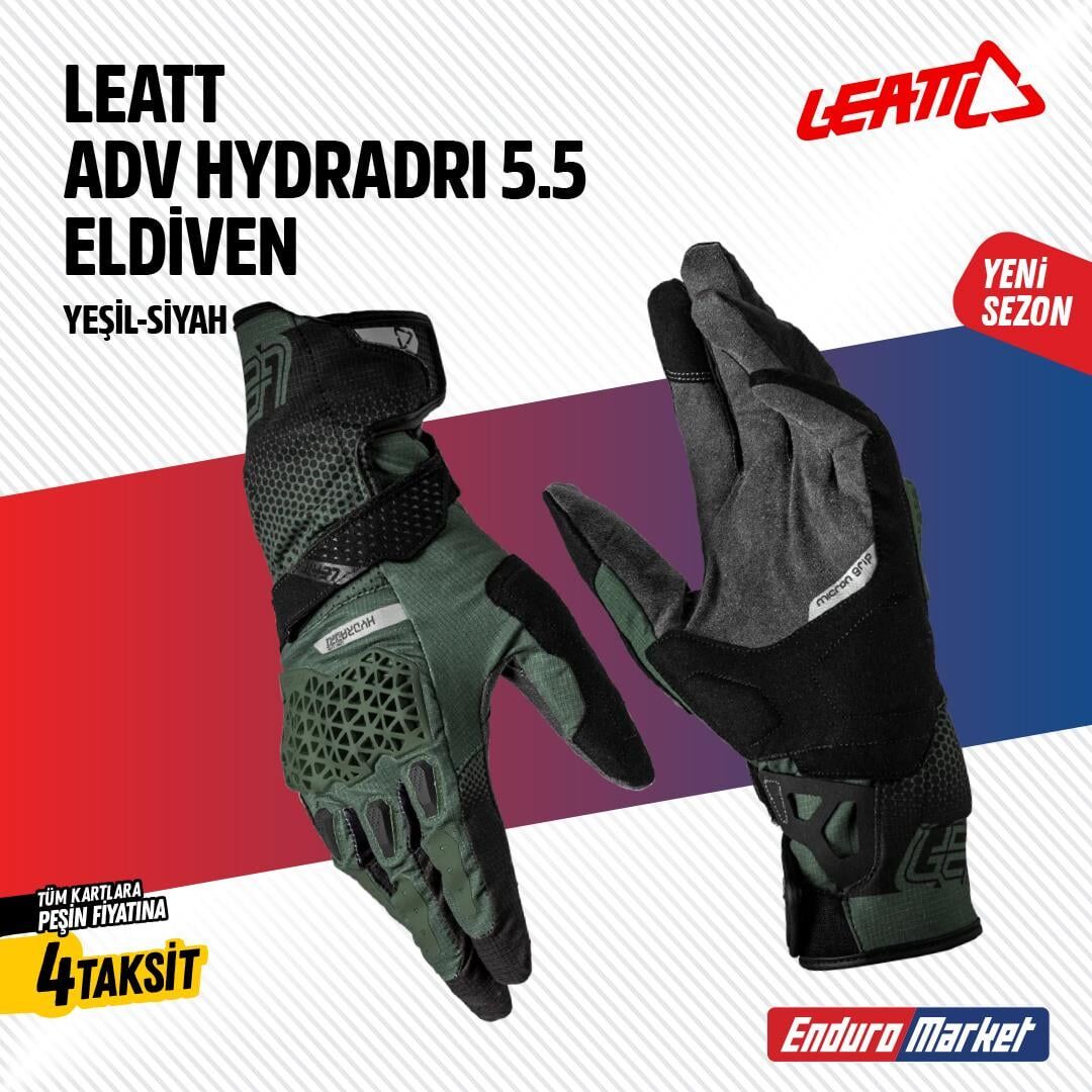 Leatt Adv Hydra-Dri 5.5 Yeşil Motosiklet Eldiveni