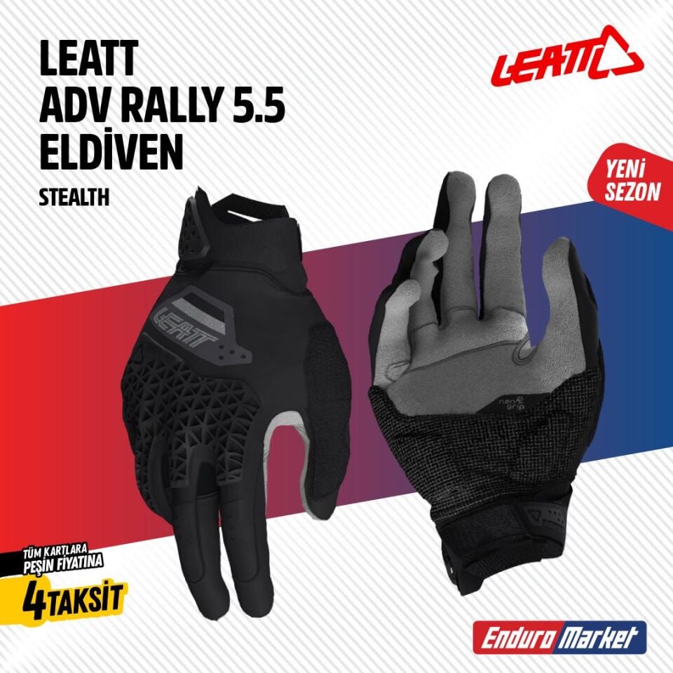 Leatt Adv Rally 5.5 Siyah Motosiklet Eldiveni