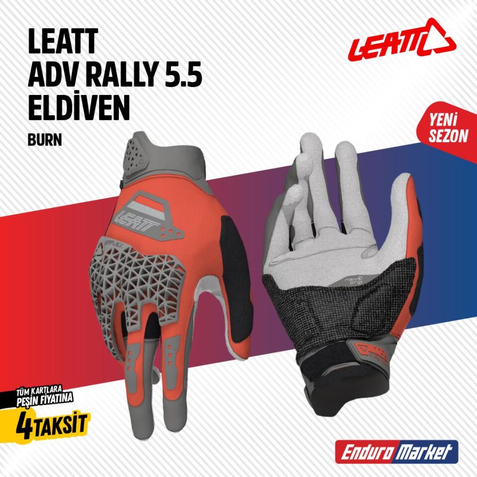 Leatt Adv Rally 5.5 Kırmızı Motosiklet Eldiveni