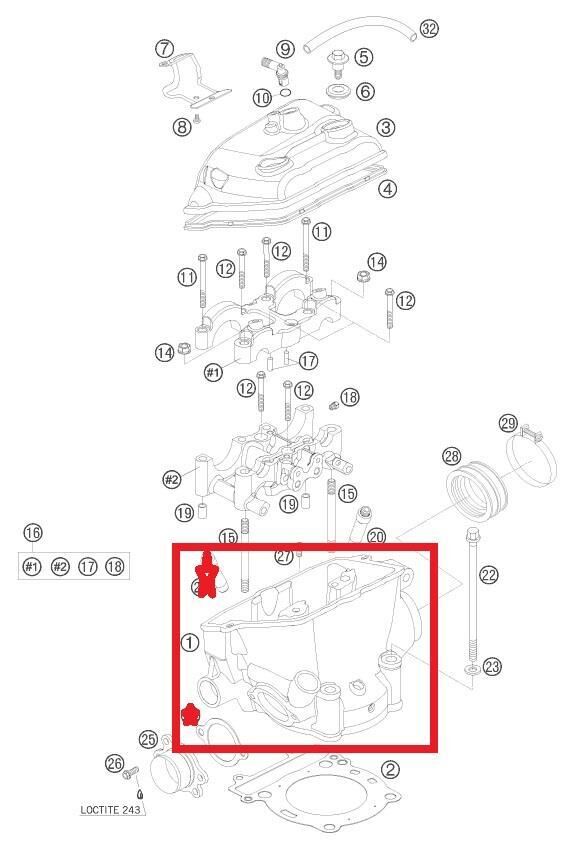 Cylınder Head Cpl Ktm Orj Yp K1
