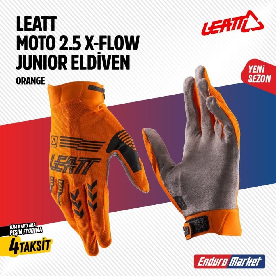 Leatt 2.5 Çocuk Turuncu Motosiklet Eldiveni