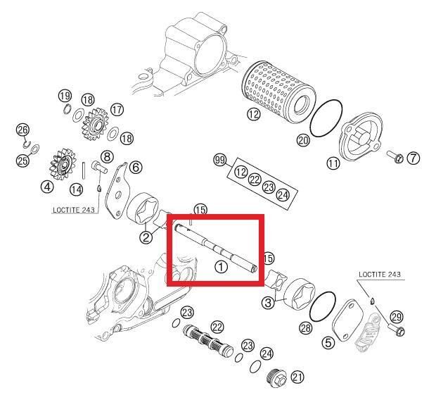Oıl Pump Shaft Ktm Orj Yp A7-1