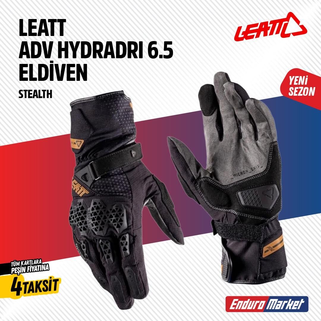 Leatt Adv Hydra-Dri 6.5 Siyah Motosiklet Eldiveni