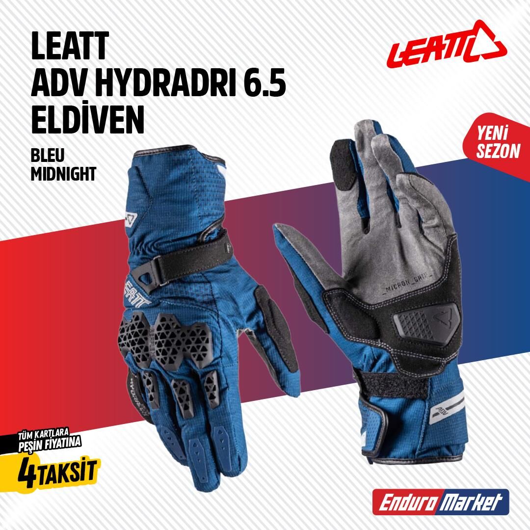 Leatt Adv Hydra-Dri 6.5 Mavi Motosiklet Eldiveni