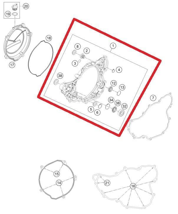 Clutch Cover Cpl Ktm Orj Yp