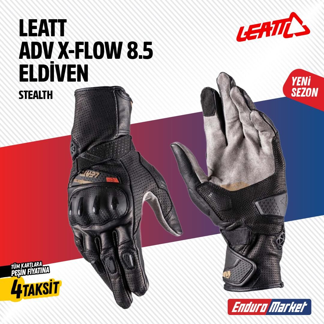 Leatt Adv X-Flow 8.5 Siyah Motosiklet Eldiveni
