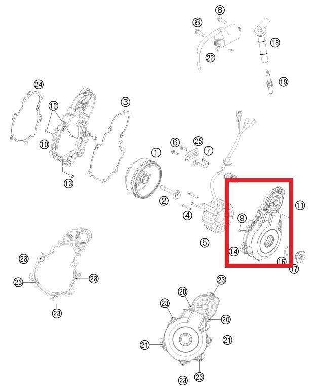 Outer Ignıtıon Cover Ktm Orj Yp K1