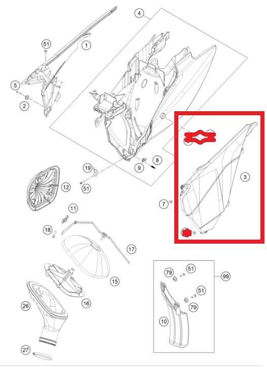 Sıde Cover Left Ktm Orj Yp