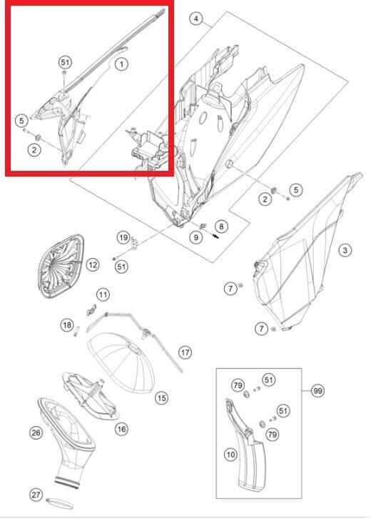 Sıde Cover Rıght Ktm Orj Yp K2