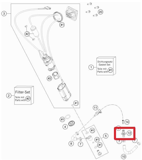 Connector Fuel Pump Ktm Orj Yp A7-1